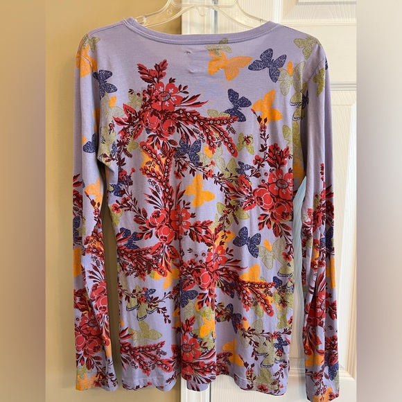 Chelsea & Violet Size M long sleeve brilliantly colored shirt, GUC - Picture 3 of 5